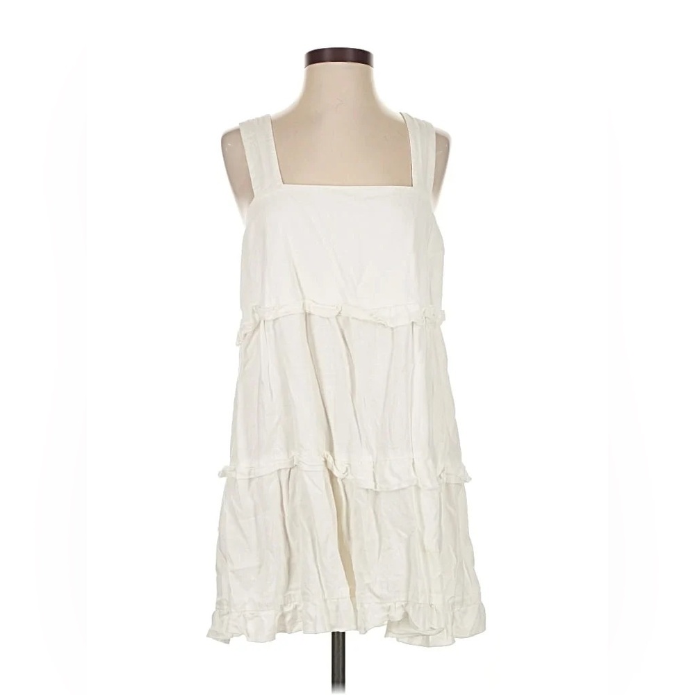 SHOW ME YOUR MUMU White Ruffle Dress